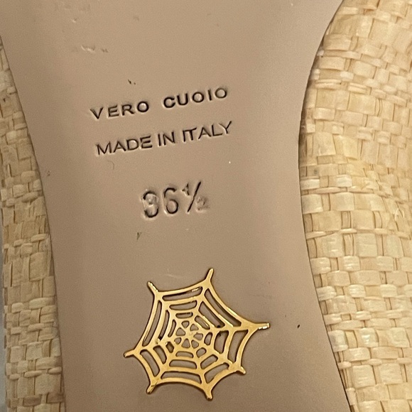 Charlotte Olympia tan raffia and Red Cat Flats - Picture 6 of 6